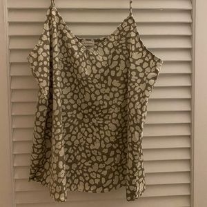 Leopard print silk camisole